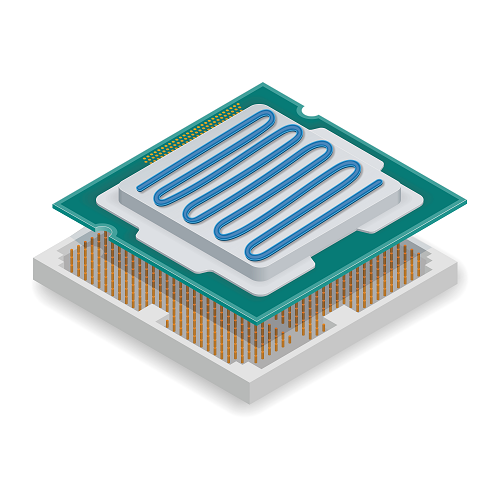 Thermally conductive adhesives are often used to fill gaps between heat sinks and motherboards.
